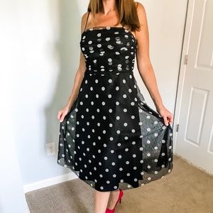 Eliza J Polka Dot Vintage-Inspired Dress